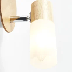 Wandstrahler Babsan, Ø 10 cm, holz hell, Bambus