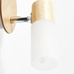 Wandstrahler Babsan, Ø 10 cm, holz hell, Bambus