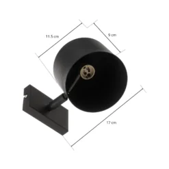 Wandstrahler Bot, schwarz, beweglich