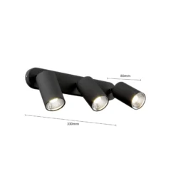 Wandstrahler Eye Spot dreiflammig, schwarz