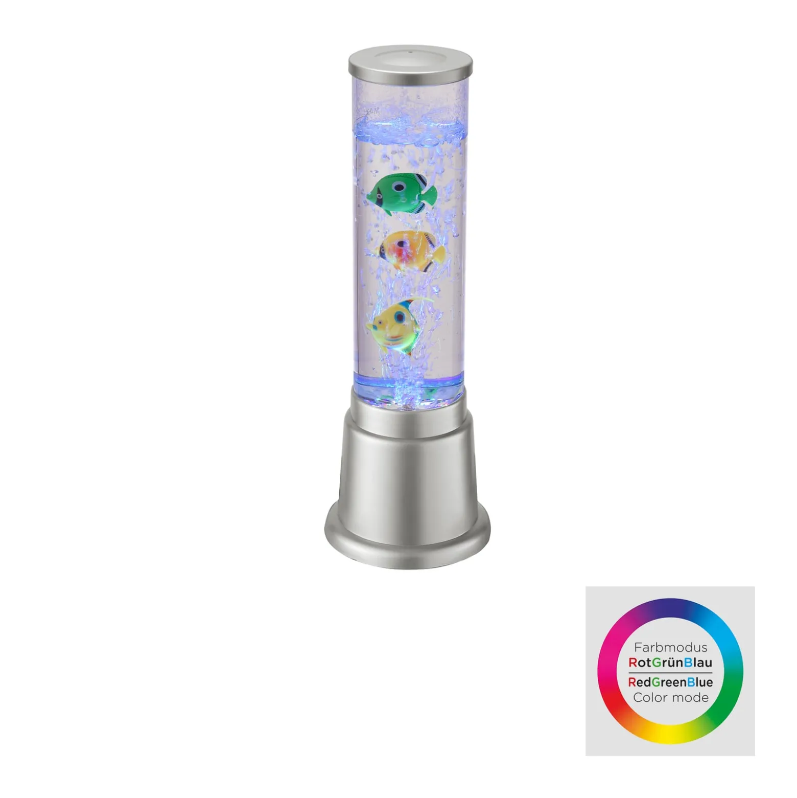 Wassersäule Ava mit LEDs und Fischen, Höhe 36cm