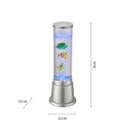Wassersäule Ava mit LEDs und Fischen, Höhe 36cm