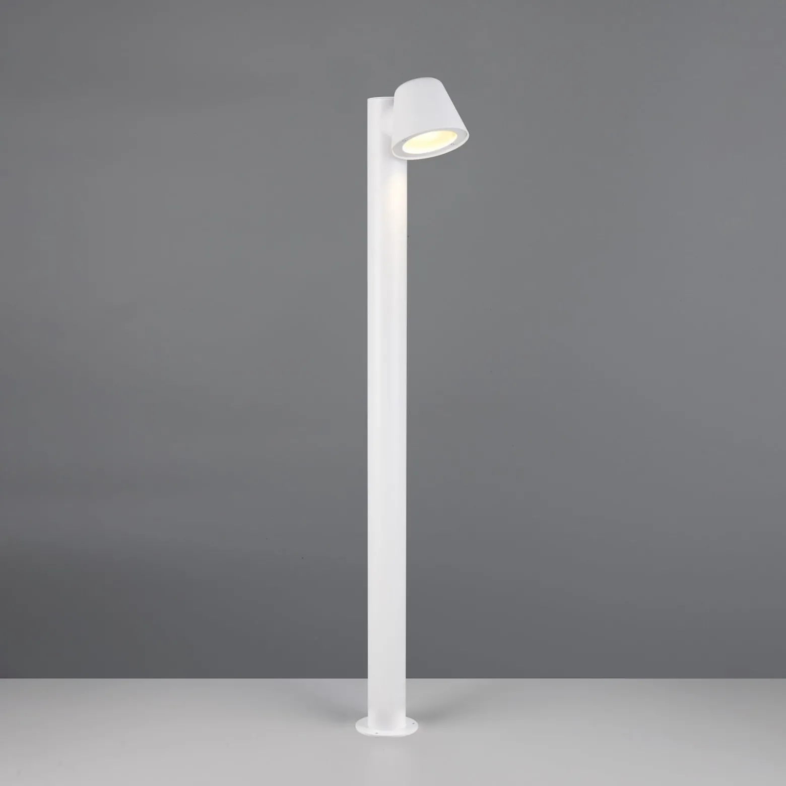 Wegelampe Beni, weiß matt, Höhe 100 cm, Metall
