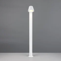 Wegelampe Beni, weiß matt, Höhe 100 cm, Metall