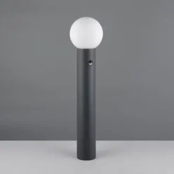 Wegelampe Mures, anthrazit, Höhe 80 cm, Metall, Sensor