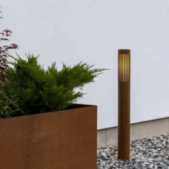 Wegelampe Pistoia, rostfarben, Höhe 95 cm, Metall, IP54