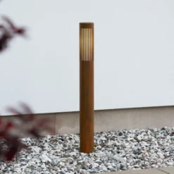 Wegelampe Pistoia, rostfarben, Höhe 95 cm, Metall, IP54