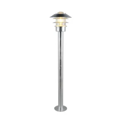 Wegelampe Ruvuuma, zinkfarben, Höhe 100 cm, Metall, IP44