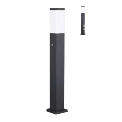 Wegelampe 400166142, V2A, Sensor, anthrazit, 2 Steckdosen