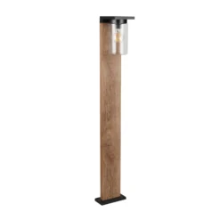 Wegeleuchte ARDILA, Holzoptik, Höhe 100 cm, Metall/Glas IP44
