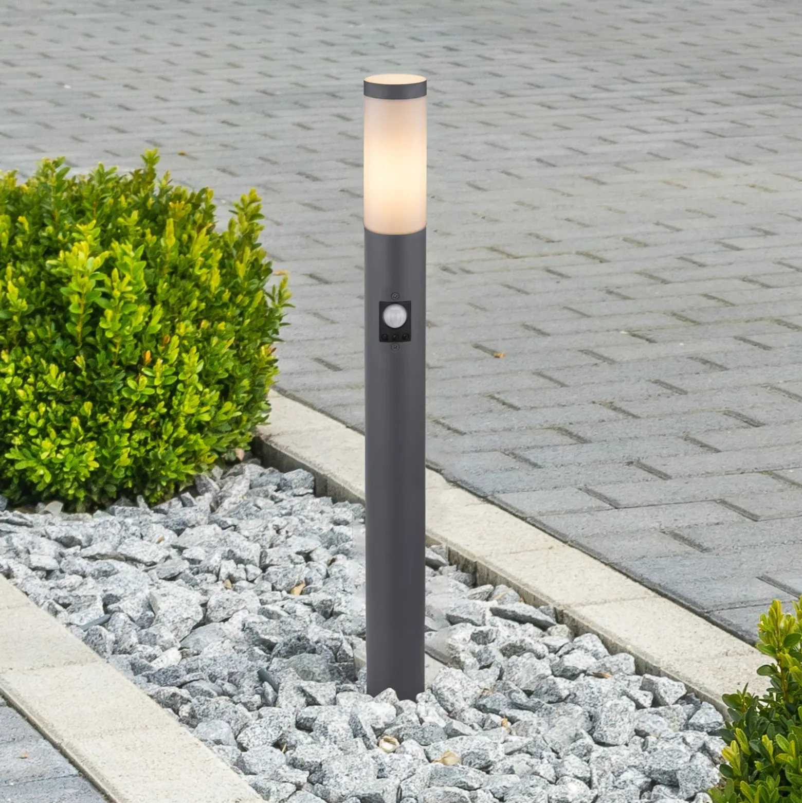 Wegeleuchte Boston, Höhe 80 cm, mit Sensor
