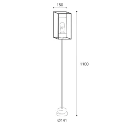 Wegeleuchte Cubic³ 3371 messing antik/klar
