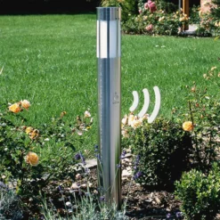 Wegeleuchte 475, Edelstahl, Höhe 90 cm, Bewegungsmelder