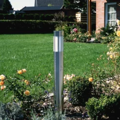 Wegeleuchte 475, Edelstahl, Höhe 90 cm, Bewegungsmelder