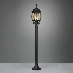 Wegeleuchte Elvo, schwarz matt, Höhe 100 cm, Aluminium