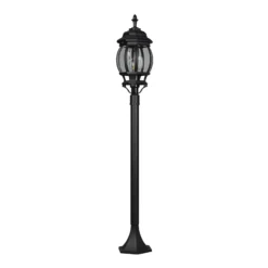 Wegeleuchte Elvo, schwarz matt, Höhe 100 cm, Aluminium
