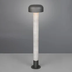 Wegeleuchte Fraser, grau/Betonoptik, Alu, IP54, Höhe 84,5 cm
