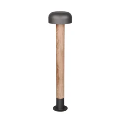 Wegeleuchte FRASER, Holzoptik, Höhe 85 cm, Metall, IP54