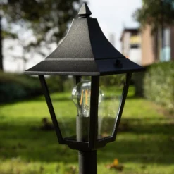 Wegeleuchte Livorno, IP44, schwarz/klar