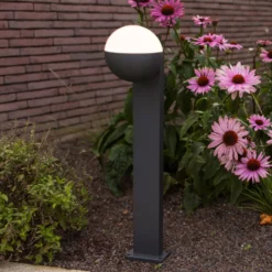 Wegeleuchte LOOMA, dunkelgrau, Höhe 70 cm, Metall, IP54, E27