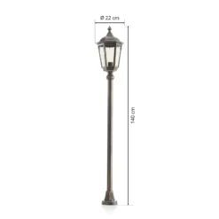 Wegeleuchte Puchberg 140 cm, schwarz-gold