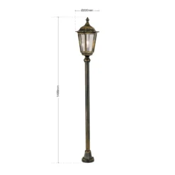 Wegeleuchte Puchberg 140 cm, schwarz-gold