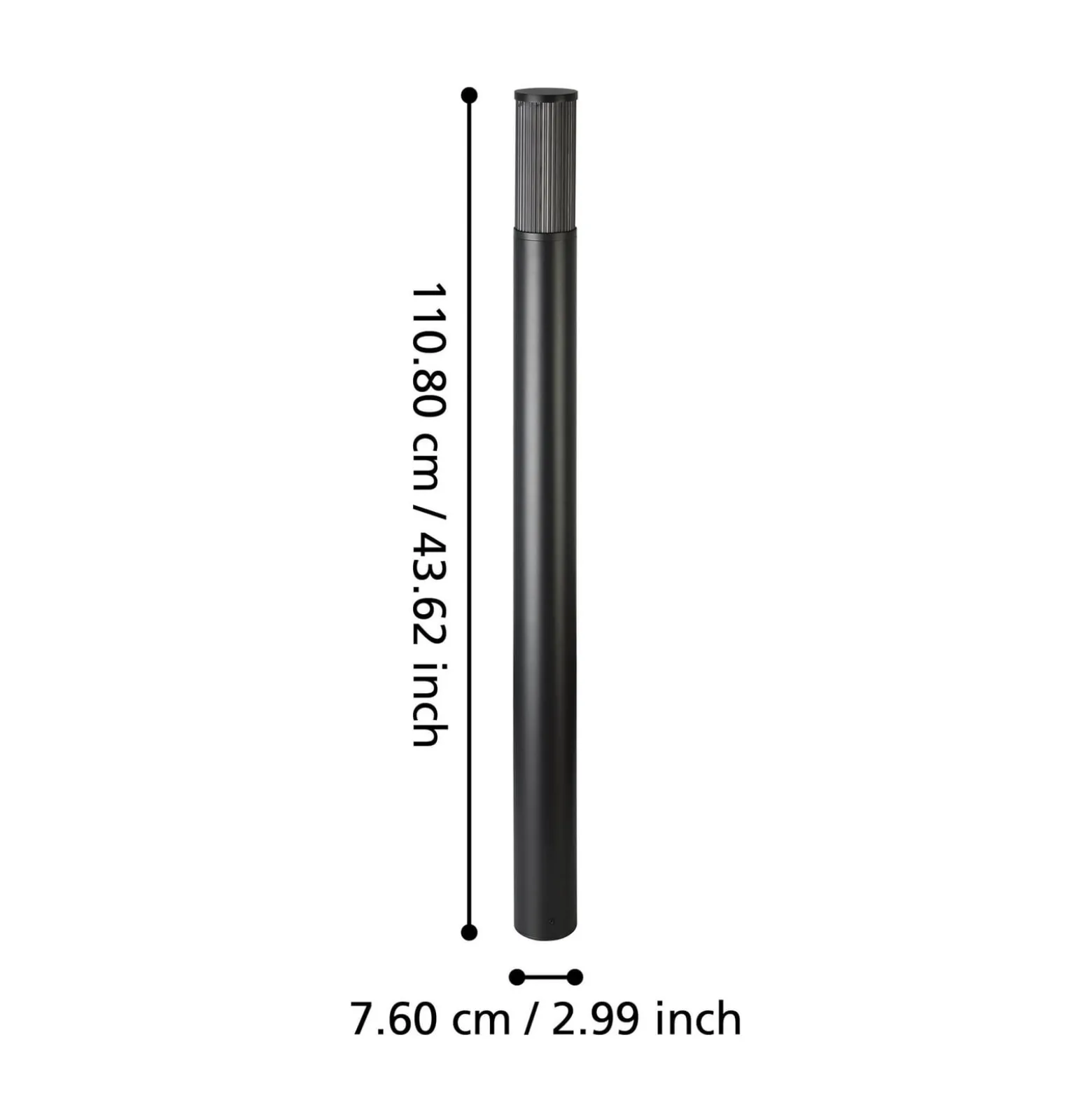 Wegeleuchte Salle, Höhe 110 cm, schwarz, Aluminium