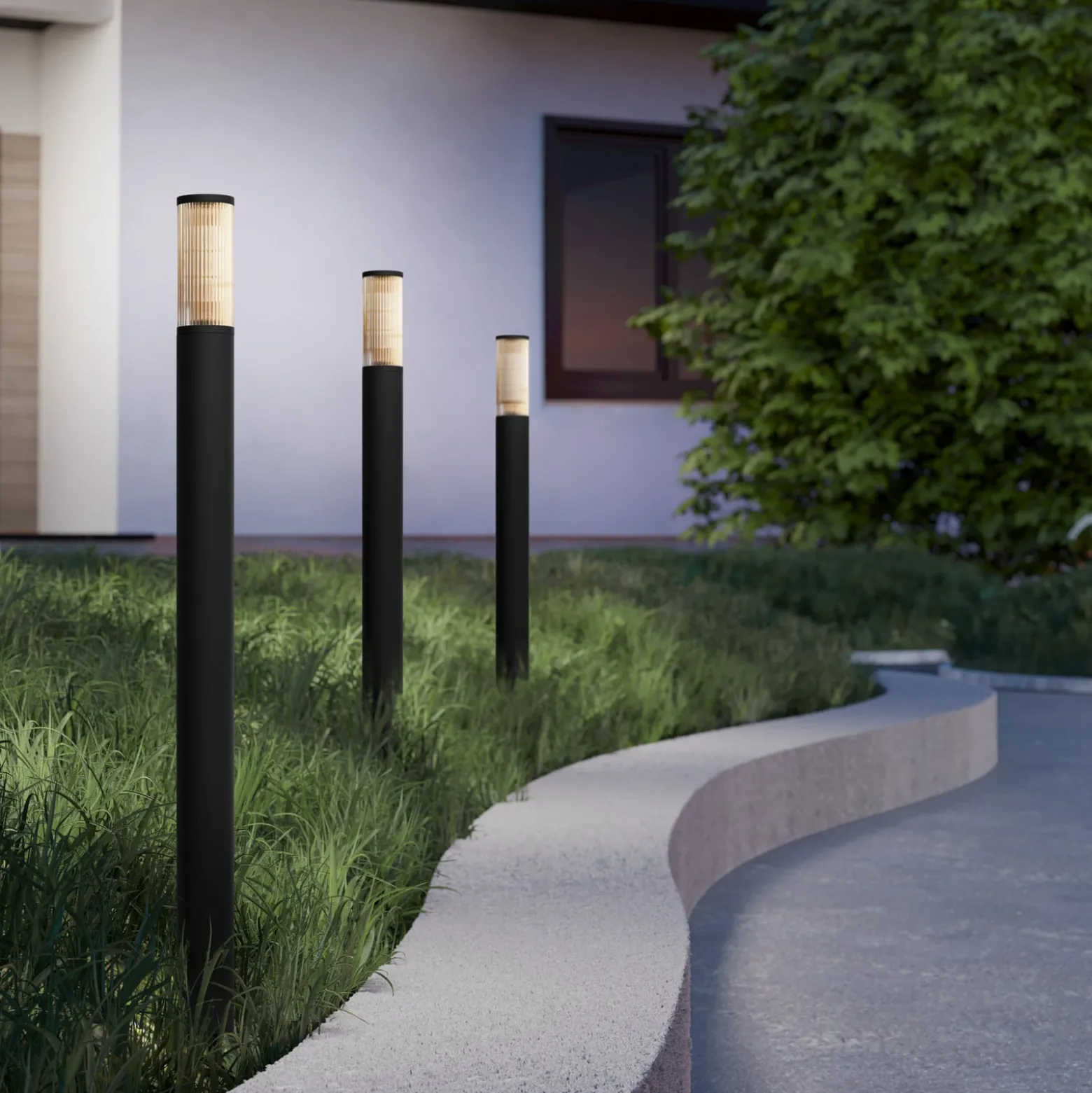 Wegeleuchte Salle, Höhe 110 cm, schwarz, Aluminium
