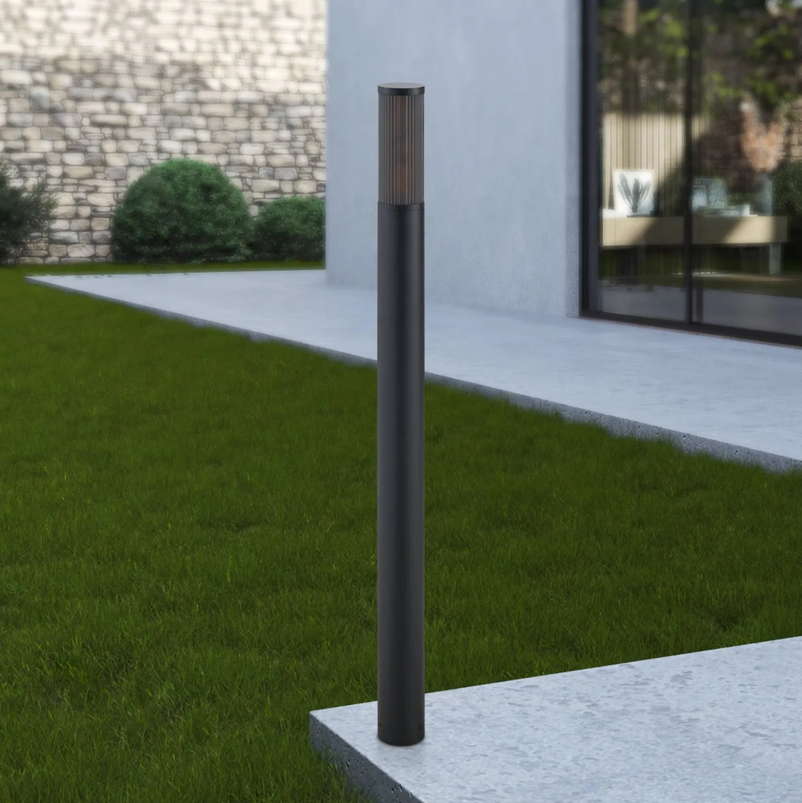 Wegeleuchte Salle, Höhe 110 cm, schwarz, Aluminium