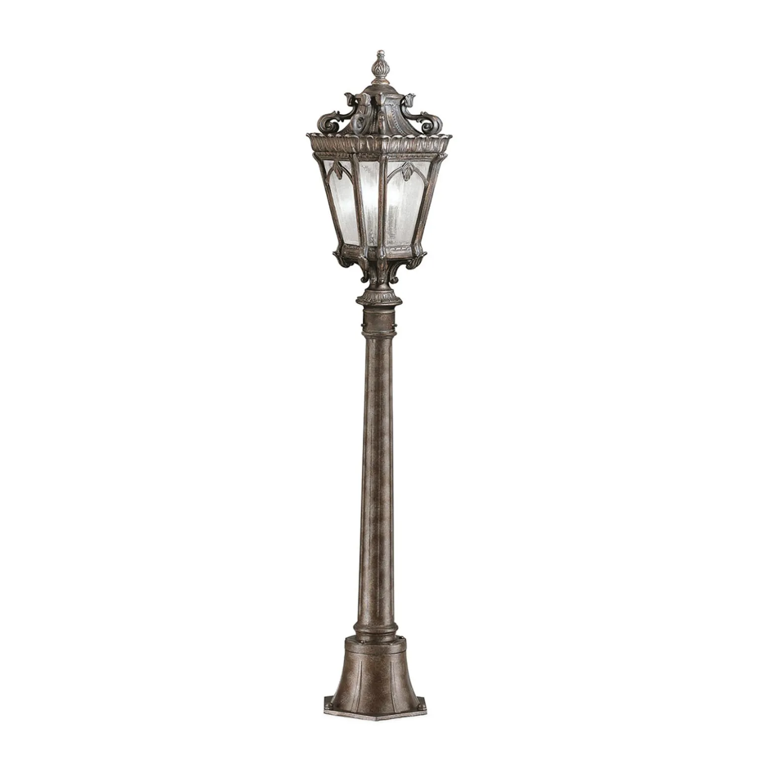 Wegeleuchte Tournai, Höhe 110 cm, Aluminium, Glas