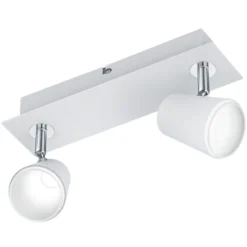 Weiß-chromfarbener LED-Spot Narcos - 2-flg
