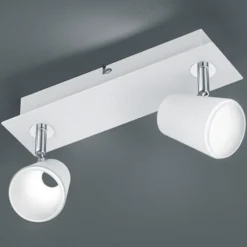 Weiß-chromfarbener LED-Spot Narcos - 2-flg