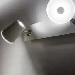 Weiß-chromfarbener LED-Spot Narcos - 2-flg