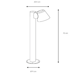 Weiße LED-Wegelampe Dingo mit GU10-LED