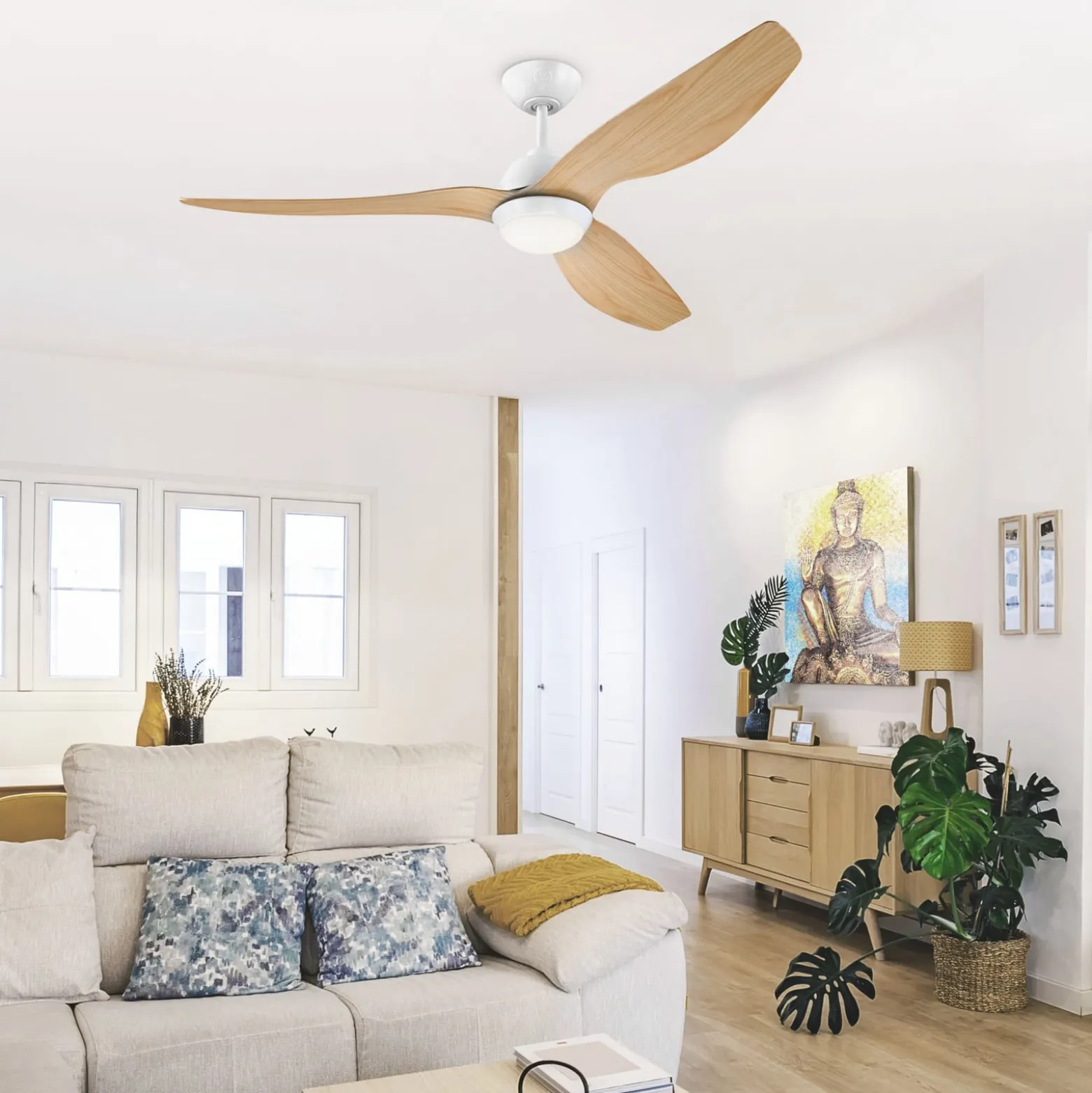 Westinghouse LED-Deckenventilator 7316140, DC, leise, 132 cm