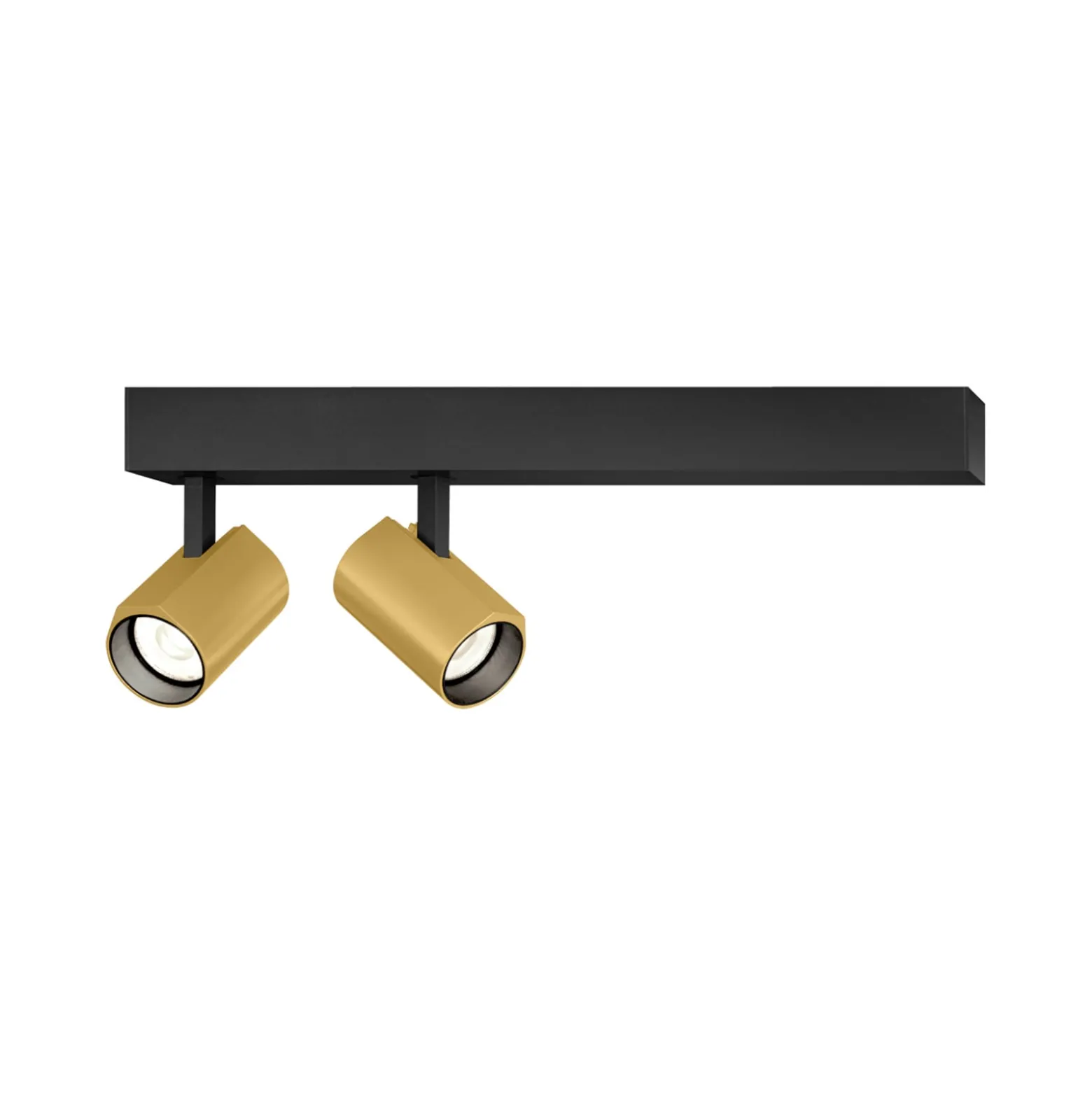 WEVER & DUCRÉ LED-Strahler Ceno schwarz/gold 2.700 K 2-flg.