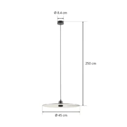 WEVER & DUCRÉ Mirro 2.0 Pendel 250cm schwarz/gold
