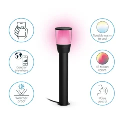 WiZ Elpas LED-Wegeleuchte schwarz RGBW Erweiterung