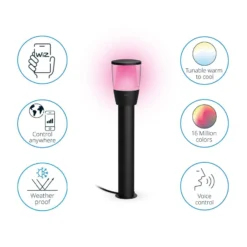 WiZ Elpas LED-Wegeleuchte schwarz RGBW Starter Set