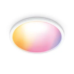 WiZ SuperSlim LED-Deckenleuchte RGBW Ø42cm weiß