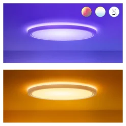 WiZ SuperSlim LED-Deckenleuchte RGBW Ø42cm weiß