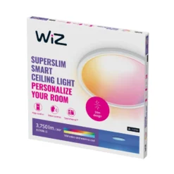 WiZ SuperSlim LED-Deckenleuchte RGBW Ø54cm weiß