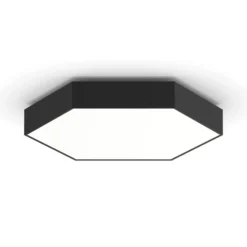 XAL HEX-O 750 LED-Deckenlampe, 75x65cm schwarz