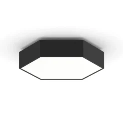 XAL HEX-O 500 LED-Deckenlampe, 50x43,3cm schwarz