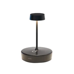 Zafferano LED-Akku-Tischlampe Swap mini, schwarz, 15 cm IP65