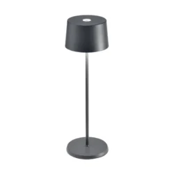 Zafferano Olivia 3K Akku-Tischlampe IP65 grau
