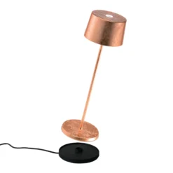 Zafferano Olivia 3K Akku-Tischlampe kupfer