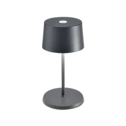 Zafferano Olivia mini 3K Akku-Tischlampe grau
