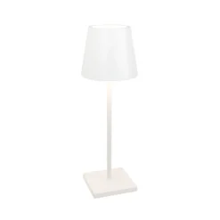 Zafferano Poldina L Desk Akku-Tischlampe IP54 weiß