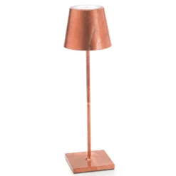 Zafferano Poldina LED-Tischlampe Akku Dekor kupfer